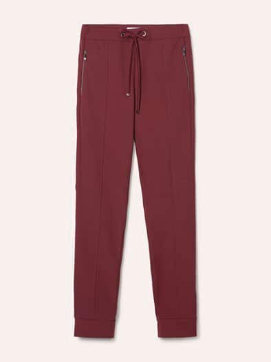 Jogpant aus Strukturjersey Merlot