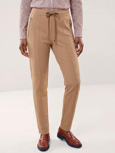 Jogpant aus Strukturjersey Praline