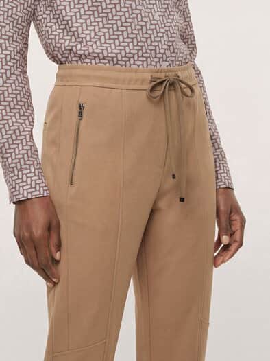 Jogpant aus Strukturjersey Praline
