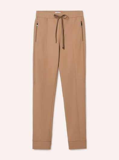 Jogpant aus Strukturjersey Praline