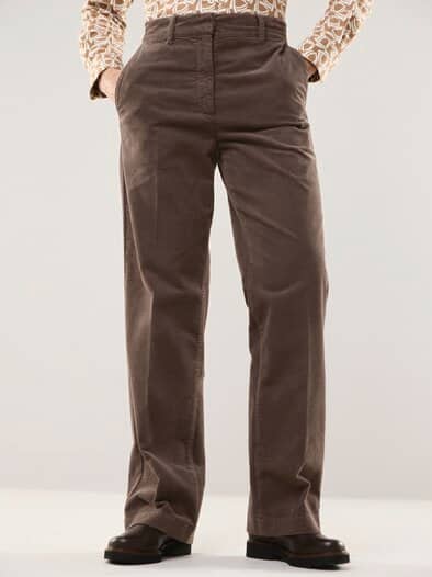 Marlene Hose aus weichem Cord Kaffee