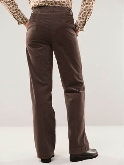 Marlene Hose aus weichem Cord Kaffee
