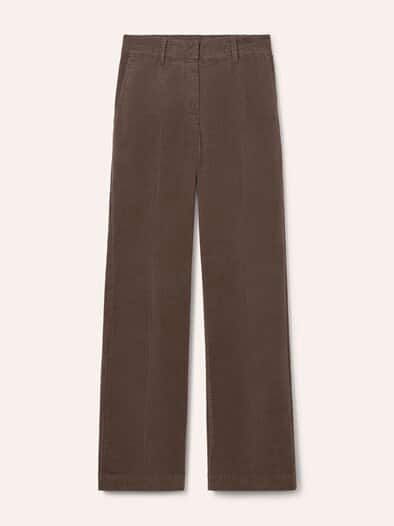 Marlene Hose aus weichem Cord Kaffee