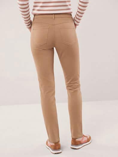 Extraglatt Baumwollhose Feminine F Praline
