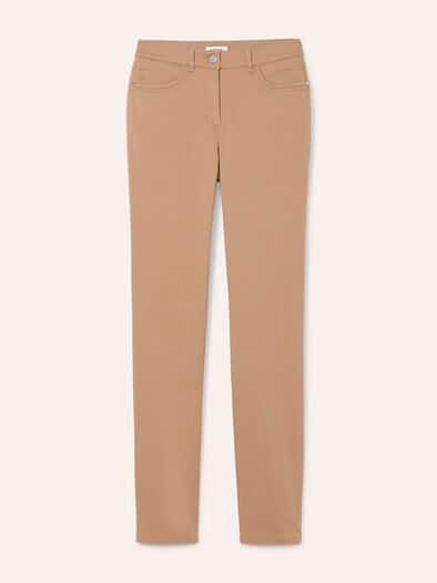 Extraglatt Baumwollhose Feminine F Praline