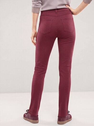 2-in-1-Extraglatt-Thermohose Merlot