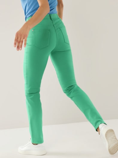 Yoga-Jeans Ultrastretch Kleegrün