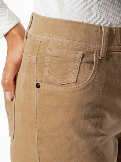 Feincord-Schlupfhose Caramel
