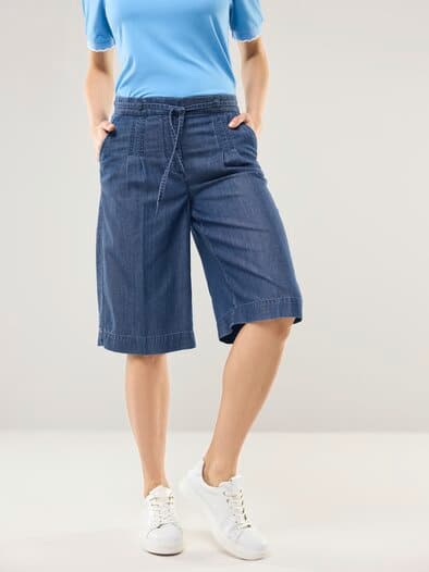 Bermudas aus Denim Medium Blue