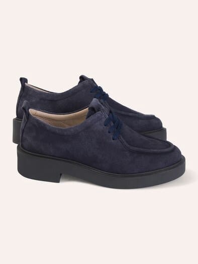 Veloursleder Mokassin Blau