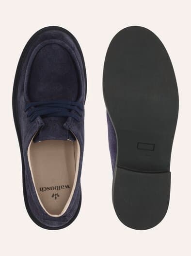 Veloursleder Mokassin Blau