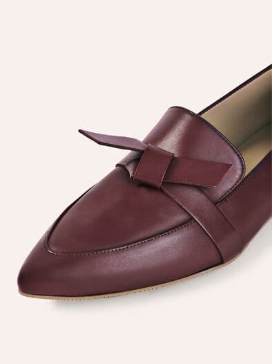 Soft Loafer mit Schleife Merlot