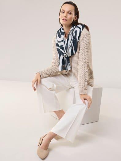 Schal Grafikdruck Nachtblau