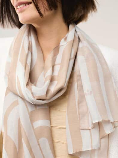 Schal Grafikdruck Sand