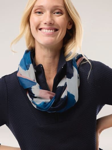 Schal aus leichter Baumwolle Blau