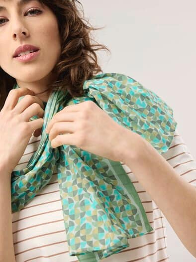 Schal aus leichter Baumwolle Natur