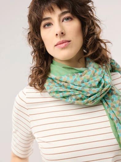 Schal aus leichter Baumwolle Natur
