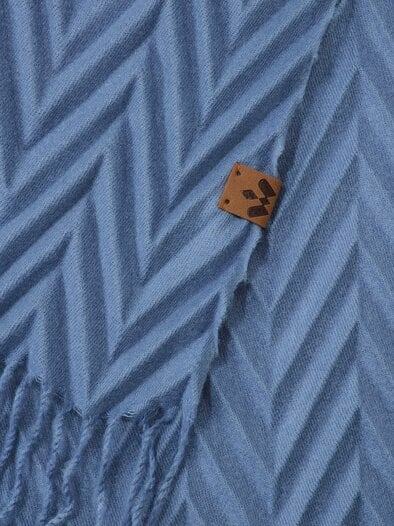 Plissee Struktur Schal Smokey Blue