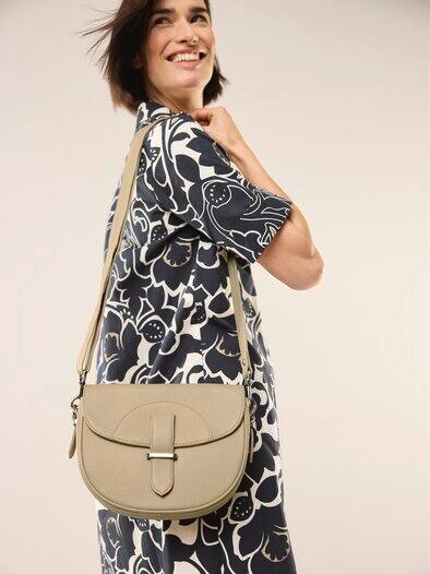 Leder Handtasche Sand