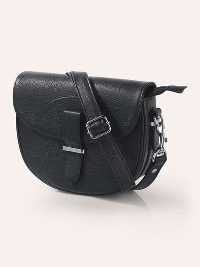Leder Handtasche Schwarz