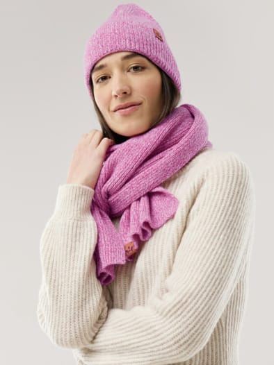 Strickschal Malve Melange