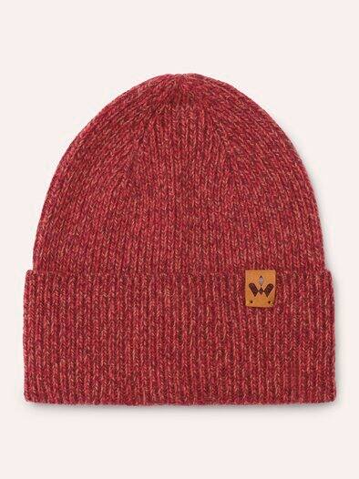 Strickmütze Dunkelrot Melange