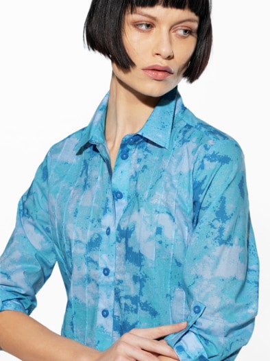 Tunika Edelbatik Königsblau