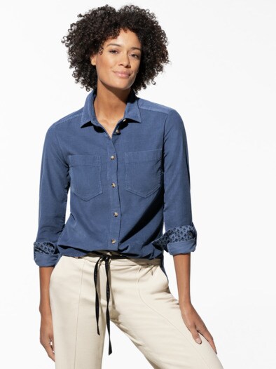 Feincord-Bluse samtweich Feincord-Bluse samtweich