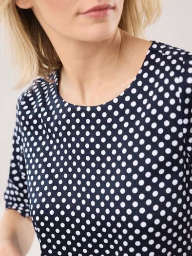 T-Shirt-Bluse Extra Leicht Tupfen