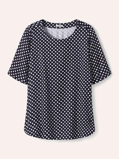 T-Shirt-Bluse Extra Leicht Tupfen