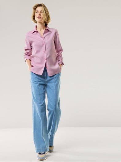 Aktiv Flanell Hemdbluse Altrosa