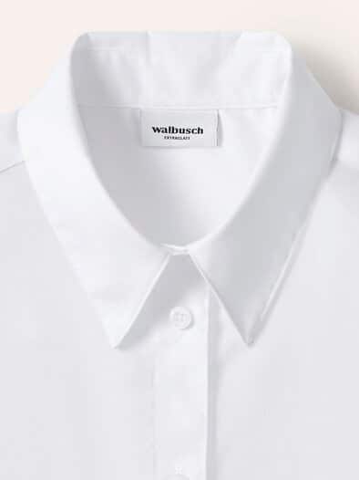 Extraglatt Polo Bluse Weiß