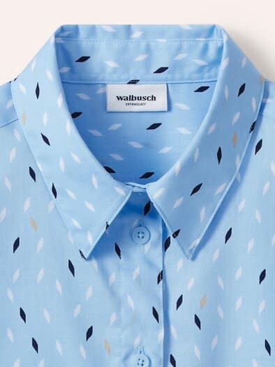 Extraglatt Polo Bluse Minimal Skyblue