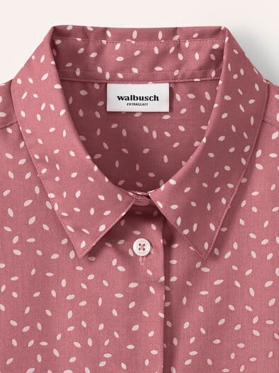 Extraglatt Baumwoll-Bluse Reiskorn Rosenholz