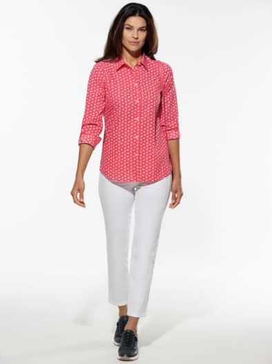 Extraglatt Baumwoll-Bluse Minimal