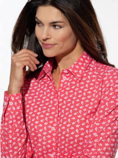 Extraglatt Baumwoll-Bluse Minimal