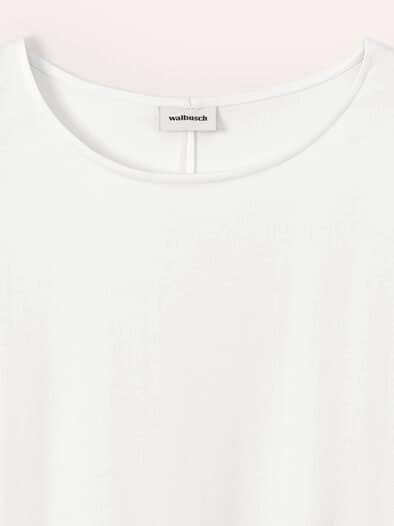 Blusenshirt aus Satin Offwhite