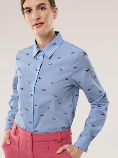 Extraglatt-Hemdbluse Everyday 2.0 Dackeldruck