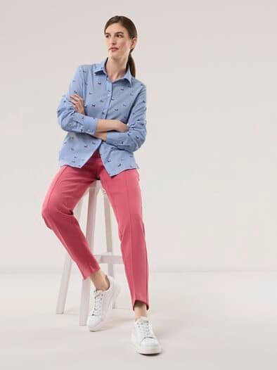 Extraglatt-Hemdbluse Everyday 2.0 Dackeldruck