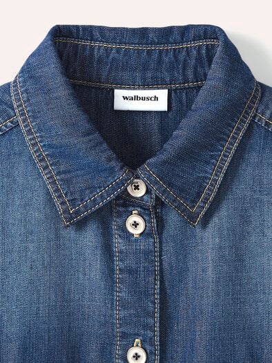 Jeans Hemdbluse Blau