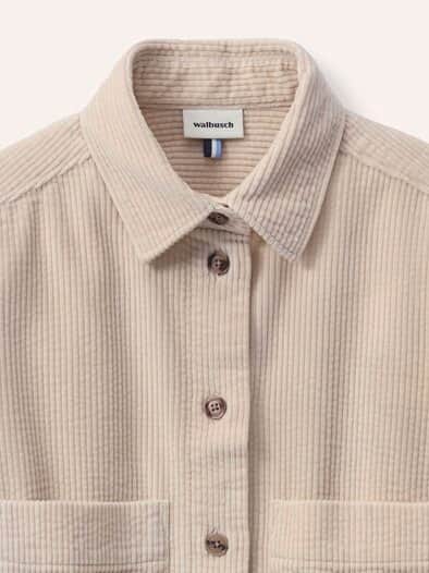 Blusenjacke aus Strukturcord Creme