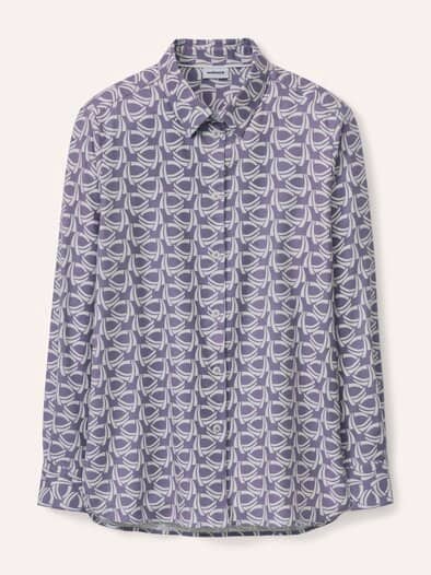 Hemdbluse aus Softflanell Dessin Mauve