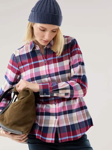 Thermo-Flanell-Hemdbluse Karo Multicolor