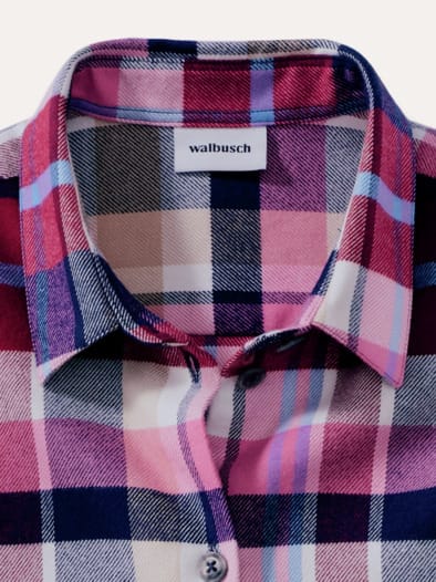 Thermo-Flanell-Hemdbluse Karo Multicolor