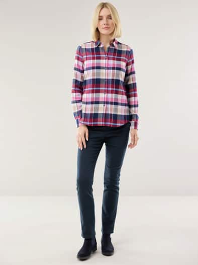 Thermo-Flanell-Hemdbluse Karo Multicolor