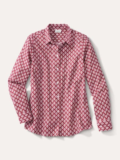 Thermo-Flanell-Hemdbluse Minimal Chianti/Offwhite