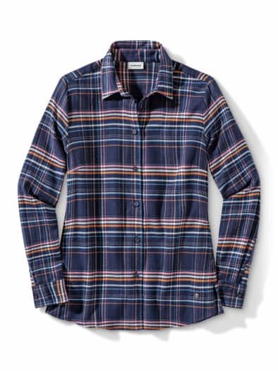 Thermoflanell-Hemdbluse Karo Marine
