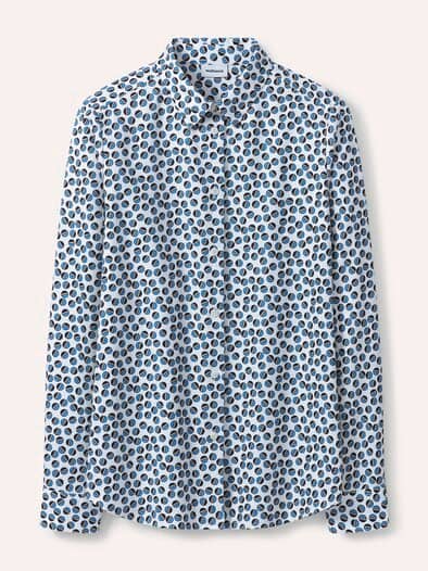 Hemdbluse aus Thermoflanell Tupfen