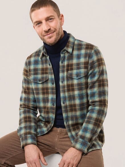 Overshirt aus Baumwolle Karo Absynth