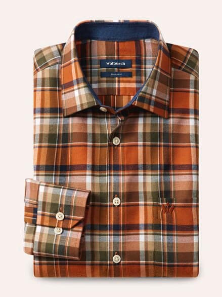 Soft-Flanell-Hemd Karo Terra